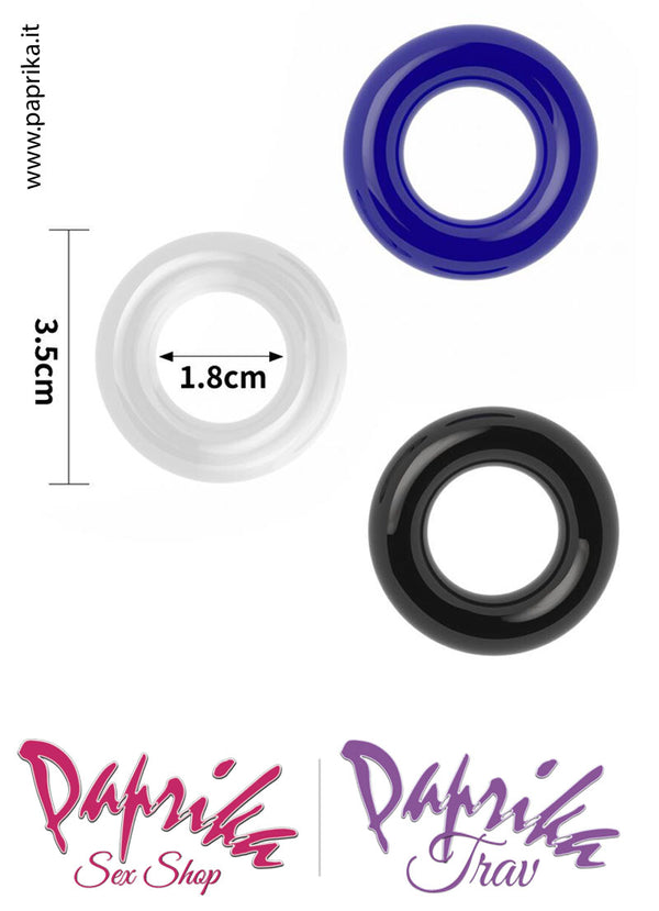 Tre Anelli Fallici Elasticizzati Ritardante e Mantenimento Erezione