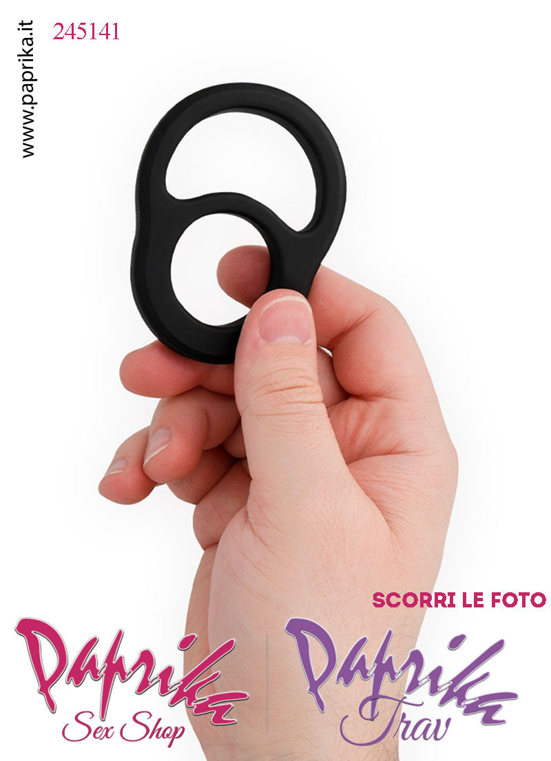 Anello Fallico Doppio Ritardante e Mantenimento Erezione Silicone Elasticizzato