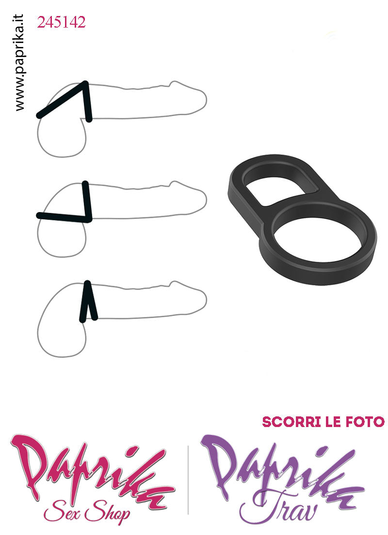 Anello Fallico Silicone Doppio Ritardante e Mantenimento Erezione Elasticizzato