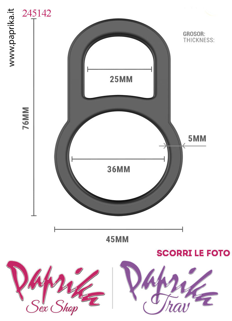 Anello Fallico Silicone Doppio Ritardante e Mantenimento Erezione Elasticizzato