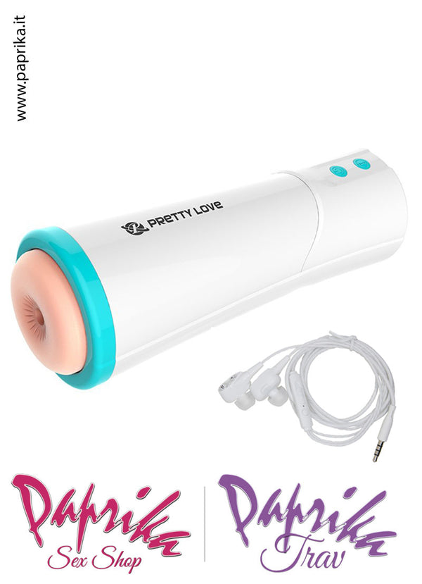 Ano Masturbatore Maschile Tubo Su e Giù 25 cm Voce Cuffie