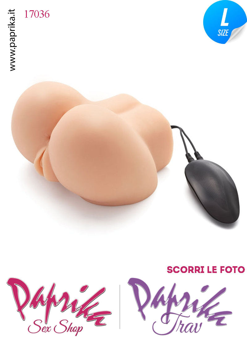 Vagina & Ano Masturbatore Pecorina Vibrante Realistica 18 cm