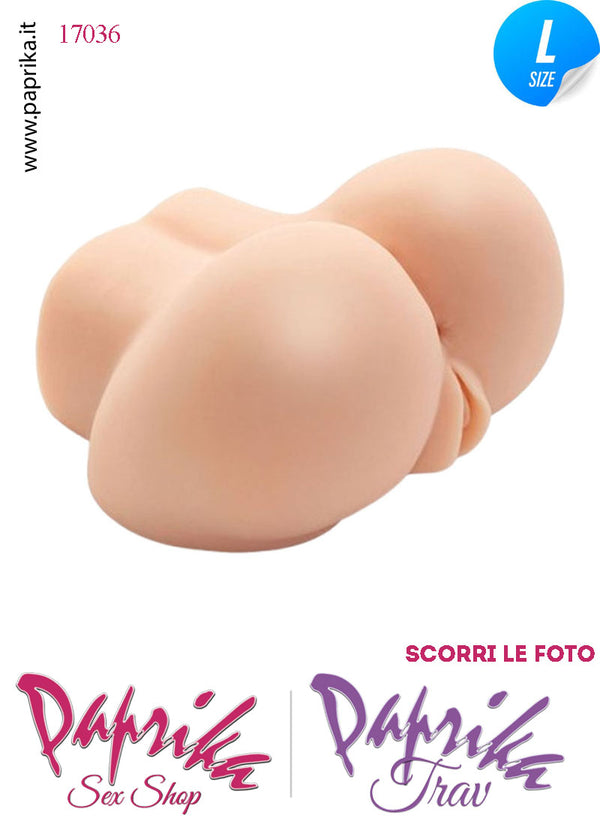 Vagina & Ano Masturbatore Pecorina Vibrante Realistica 18 cm