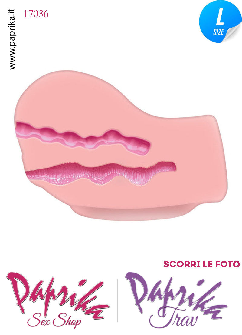 Vagina & Ano Masturbatore Pecorina Vibrante Realistica 18 cm