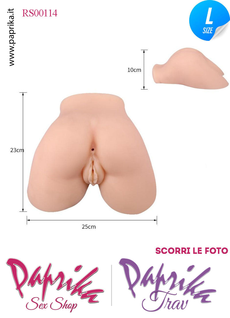 Vagina & Ano Masturbatore Pecorina Non Vibrante Realistica 25 cm