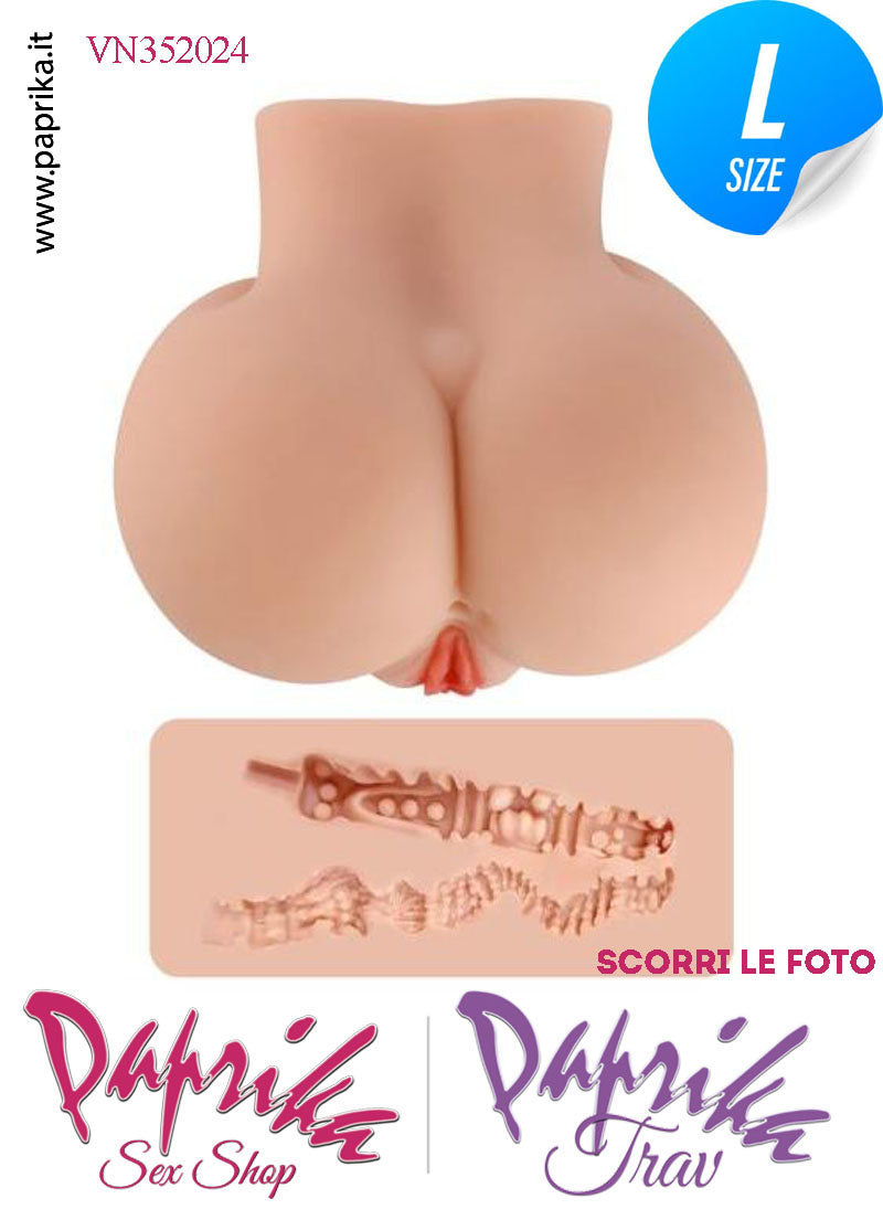 Vagina & Ano Masturbatore Pecorina Non Vibrante Realistica 21 cm