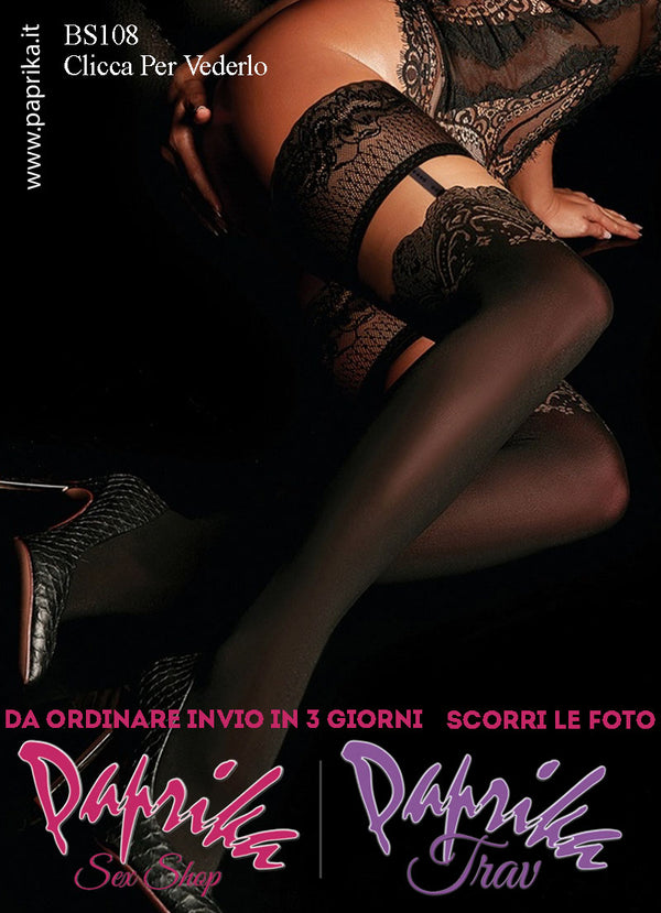 Autoreggenti Sexy Coprenti 60/20 Denari Ricami Sotto Balza Finto Reggicalze