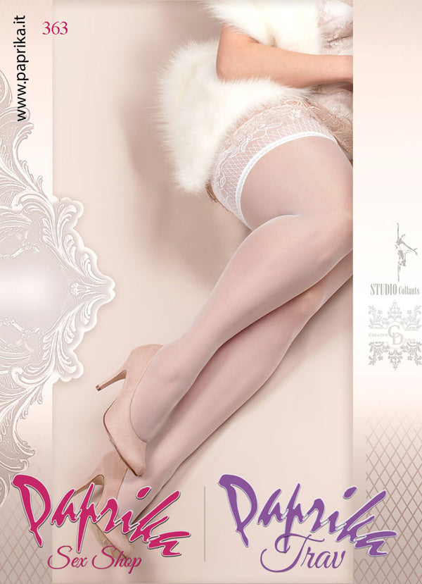 Autoreggenti Sexy Velate Curvy XXL Pizzo Lavorato Disegnato