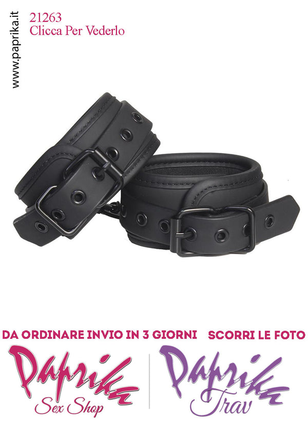 Cavigliere Alte Neoprene Liscio Anelli 2 Moschettoni Catenella