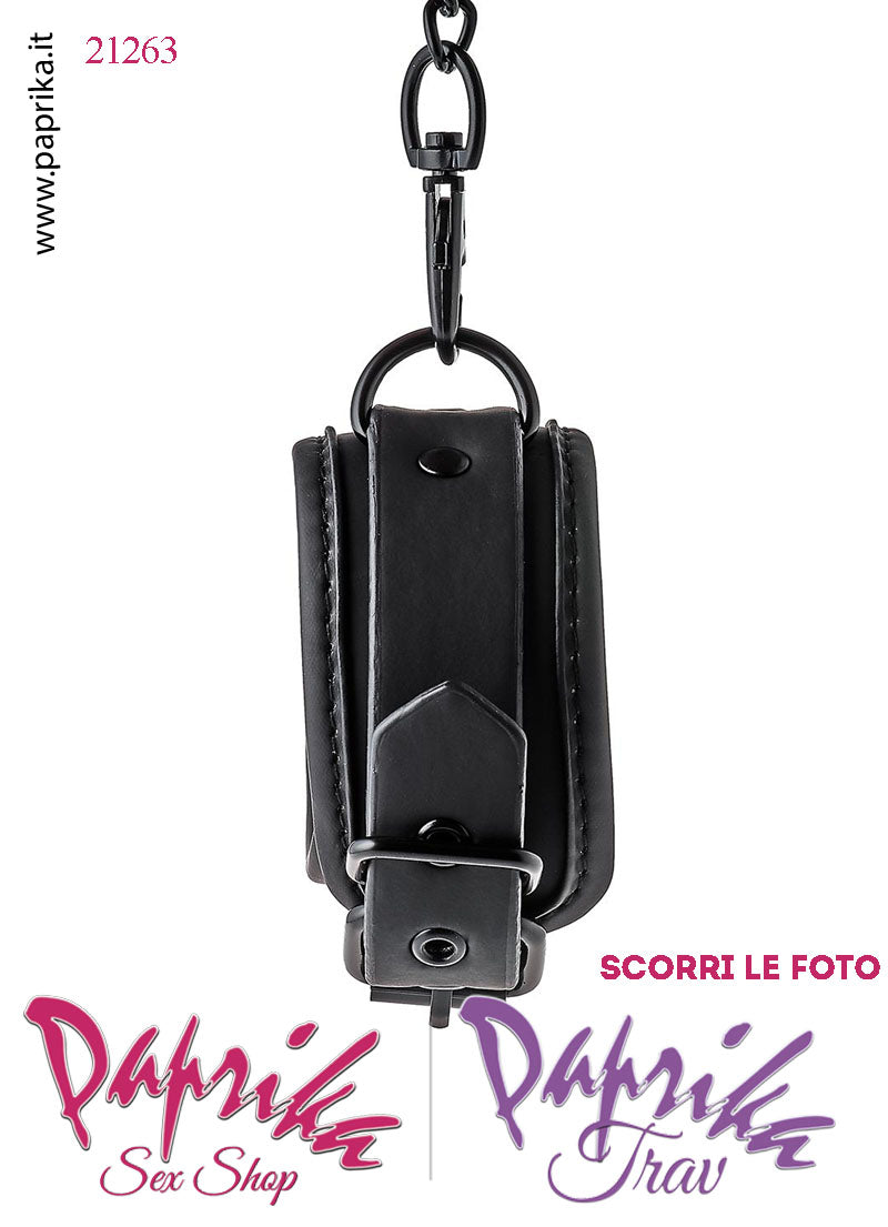Cavigliere Alte Neoprene Liscio Anelli 2 Moschettoni Catenella