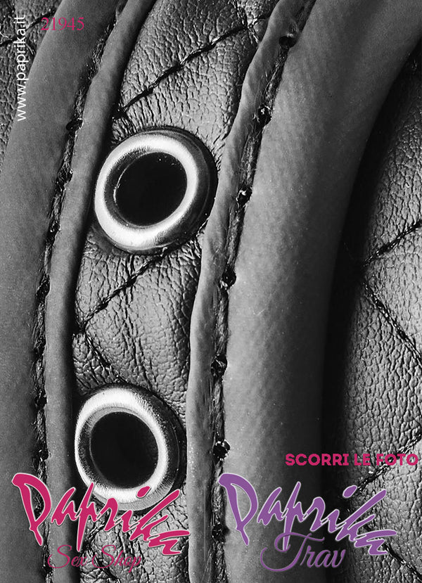 Manette Polsiere Alte Neoprene Pvc Lavorate Anelli 2 Moschettoni Catenella