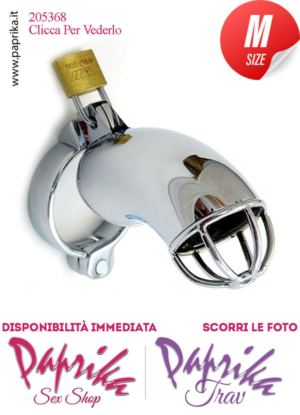 Cintura Di Castità Chastity Cage Gabbietta Maschile Acciaio Inox Punta Aperta