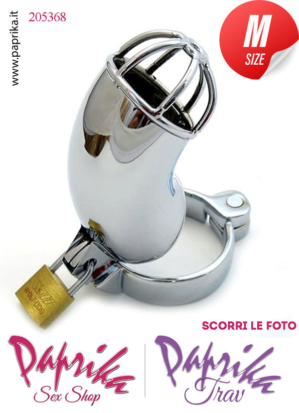 Cintura Di Castità Chastity Cage Gabbietta Maschile Acciaio Inox Punta Aperta