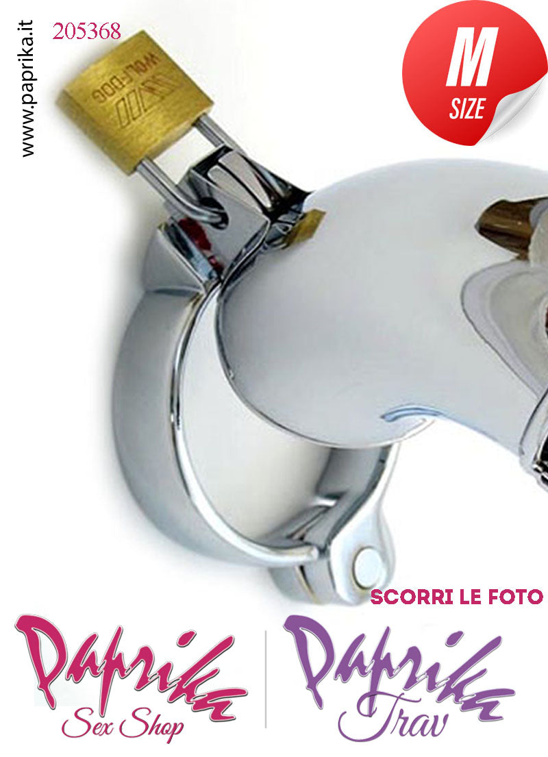 Cintura Di Castità Chastity Cage Gabbietta Maschile Acciaio Inox Punta Aperta
