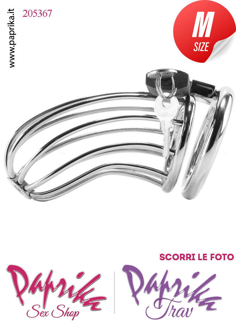 Cintura Di Castità Chastity Cage Gabbietta Maschile Acciaio Inox Lucchetto