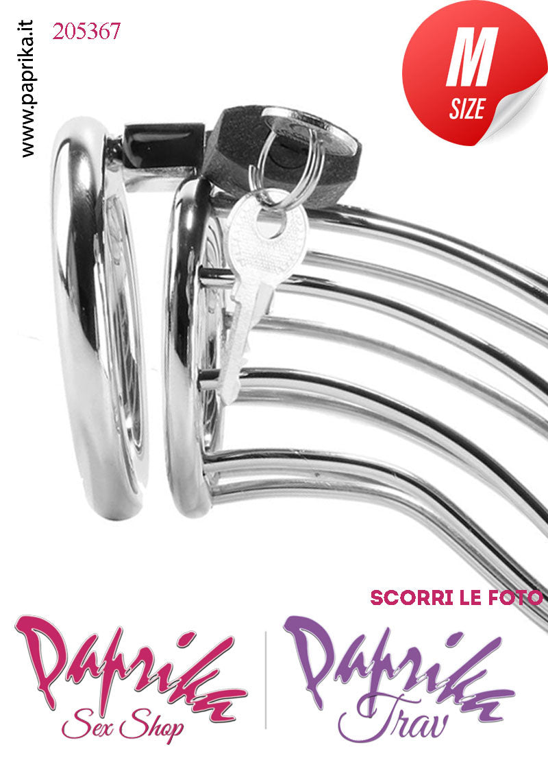 Cintura Di Castità Chastity Cage Gabbietta Maschile Acciaio Inox Lucchetto