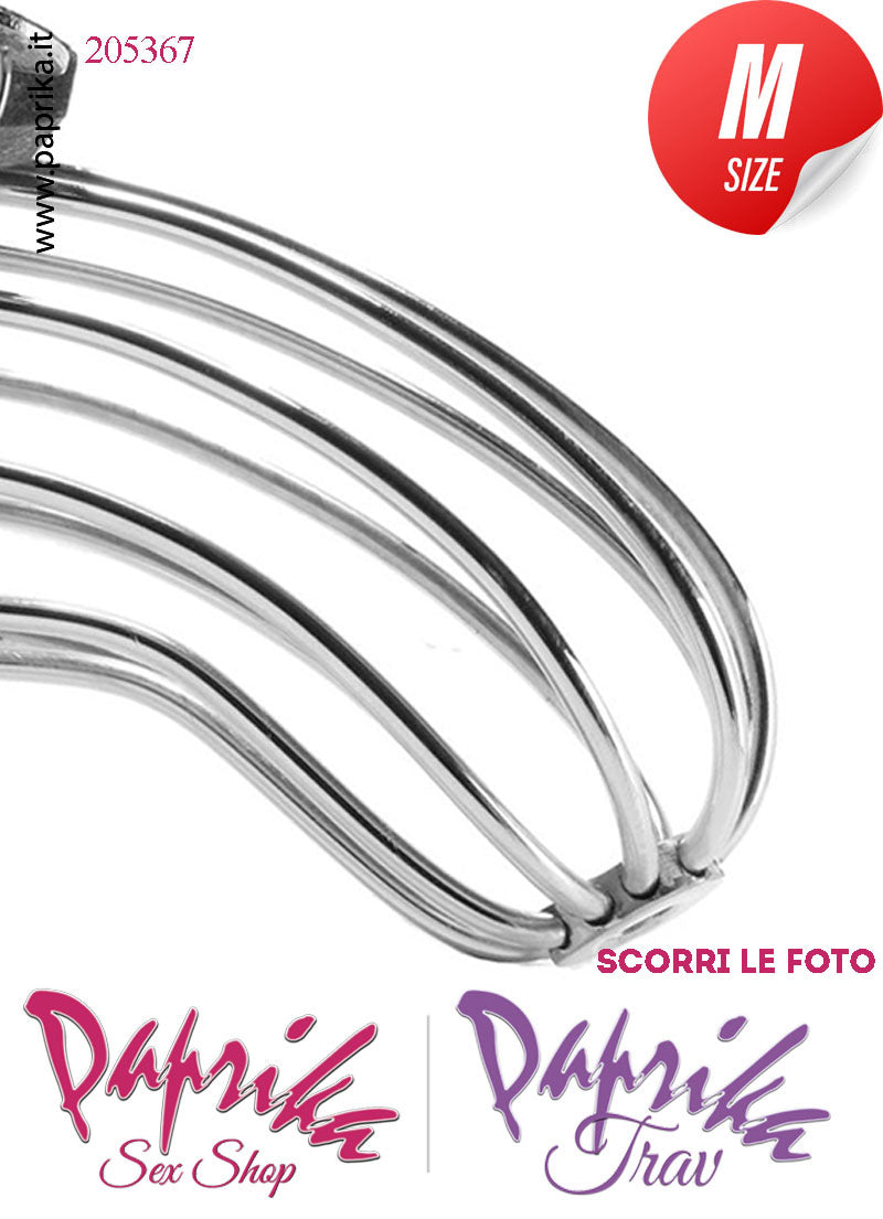 Cintura Di Castità Chastity Cage Gabbietta Maschile Acciaio Inox Lucchetto