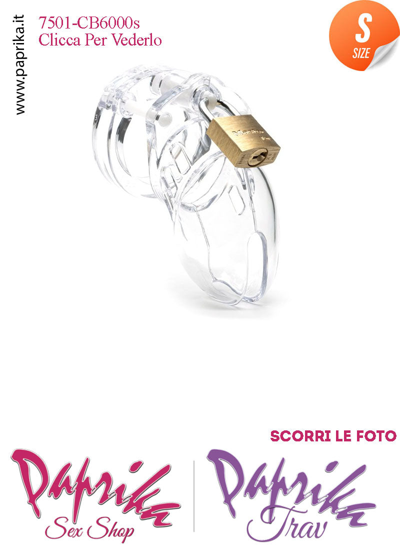 Cintura Di Castità Chastity Cage Maschile Policarbonato CB6000 Small