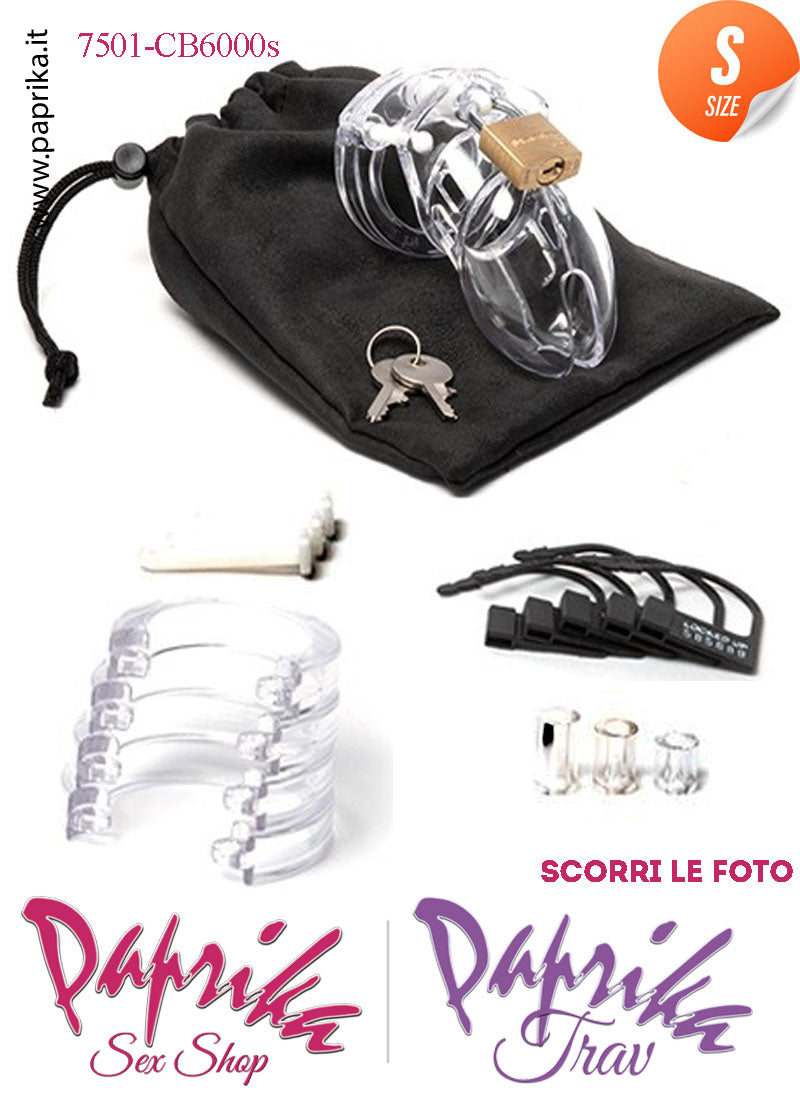 Cintura Di Castità Chastity Cage Maschile Policarbonato CB6000 Small