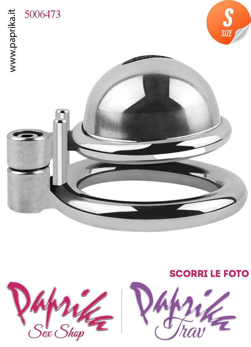 Cintura Di Castità Bombata Small 3 Anelli Ø 40/45/50 Gabbietta Maschile Acciaio