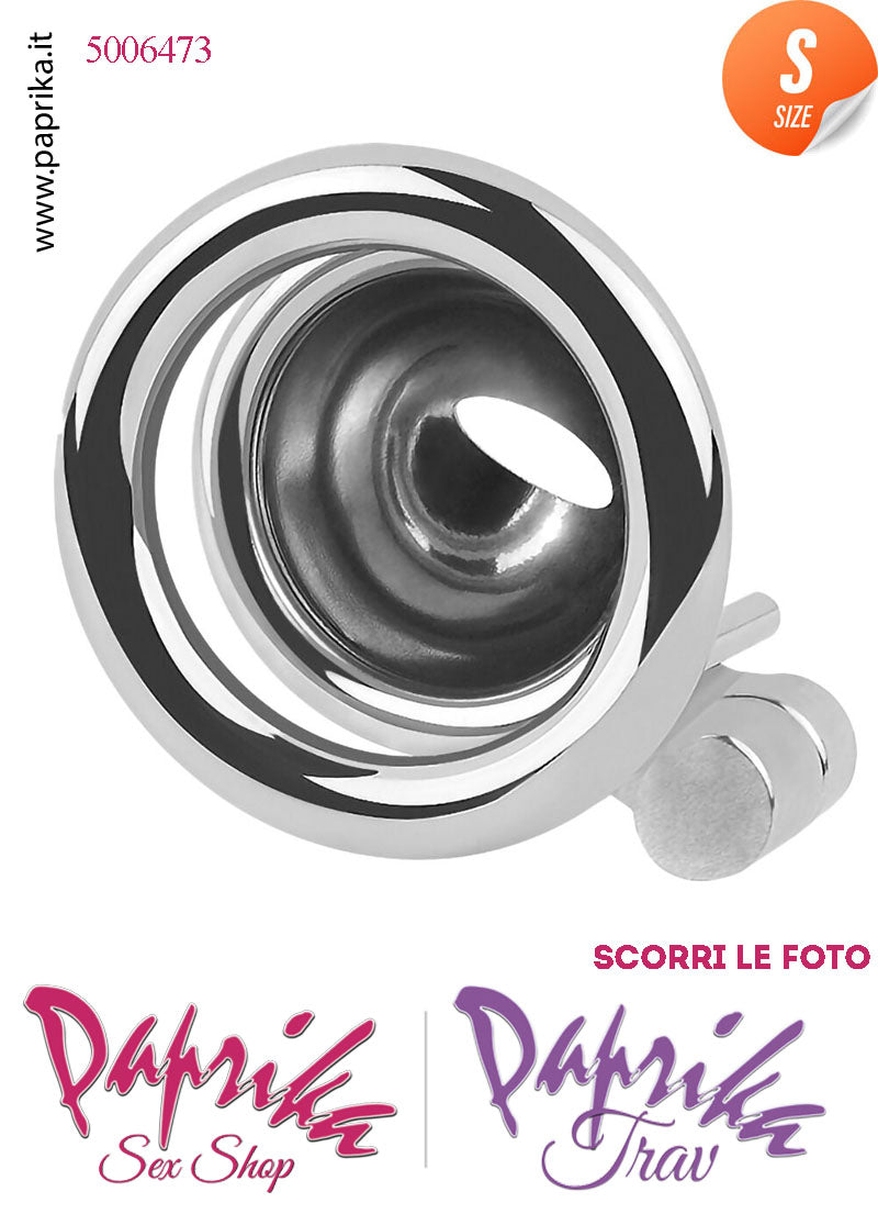 Cintura Di Castità Bombata Small 3 Anelli Ø 40/45/50 Gabbietta Maschile Acciaio