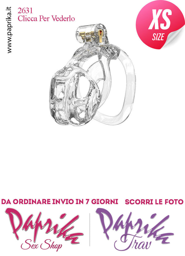 Cintura Di Castità Maschile Extra Small PC11 Chastity Cage Abs Apertura 5 Anelli