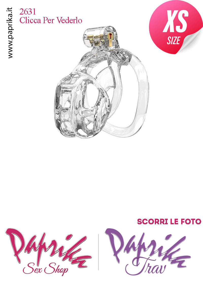 Cintura Di Castità Maschile Extra Small PC11 Chastity Cage Abs Apertura 5 Anelli