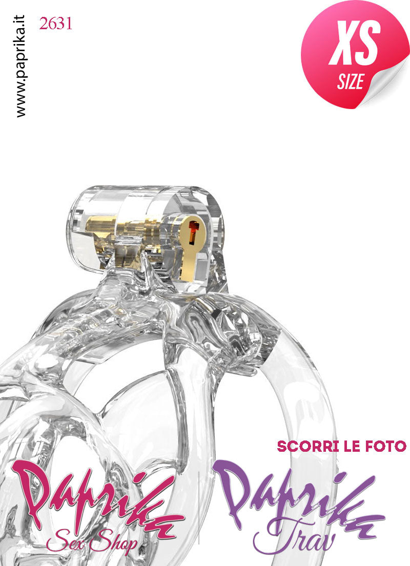 Cintura Di Castità Maschile Extra Small PC11 Chastity Cage Abs Apertura 5 Anelli