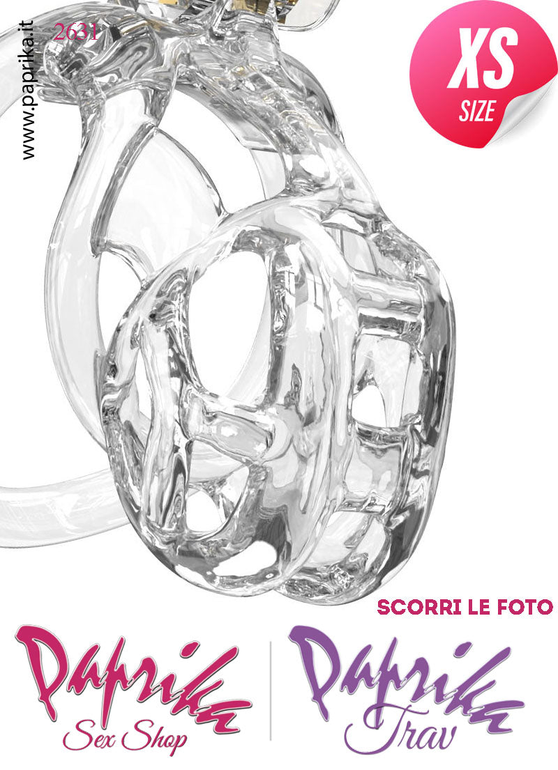 Cintura Di Castità Maschile Extra Small PC11 Chastity Cage Abs Apertura 5 Anelli