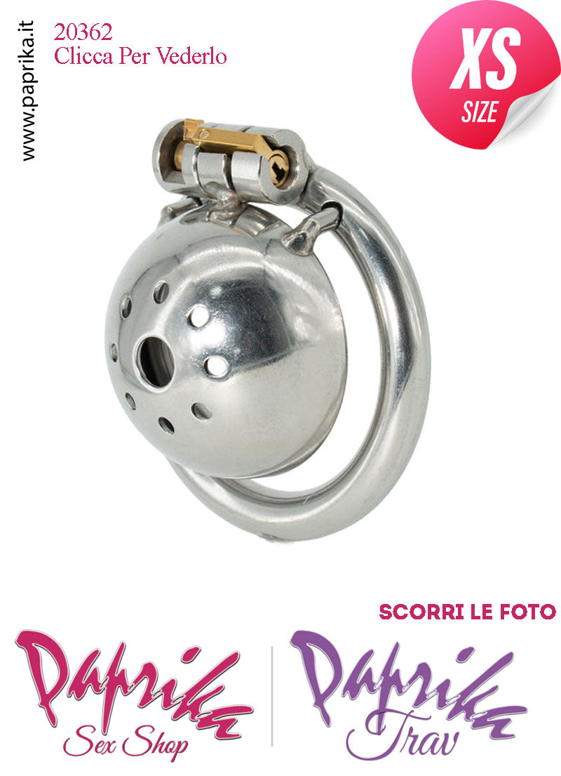 Cintura Di Castità Bombata Extra Small 3 Anelli Ø 40/45/50 Gabbietta Maschile Acciaio