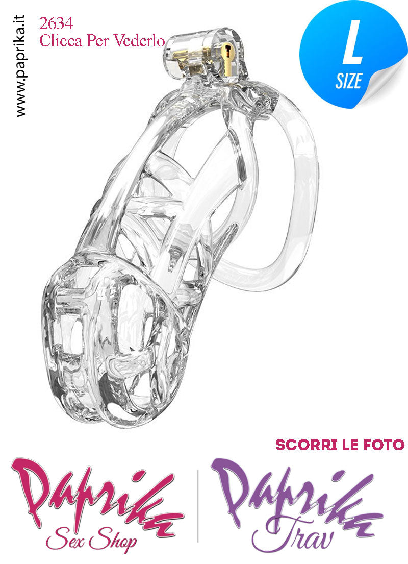 Cintura Di Castità Maschile Large PC11 Chastity Cage Abs Apertura 5 Anelli