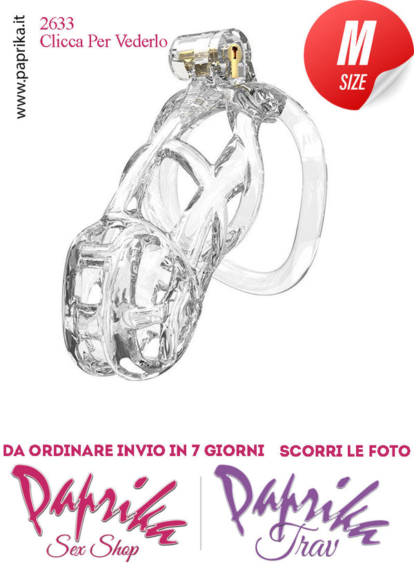 Cintura Di Castità Maschile Medium PC11 Chastity Cage Abs Apertura 5 Anelli