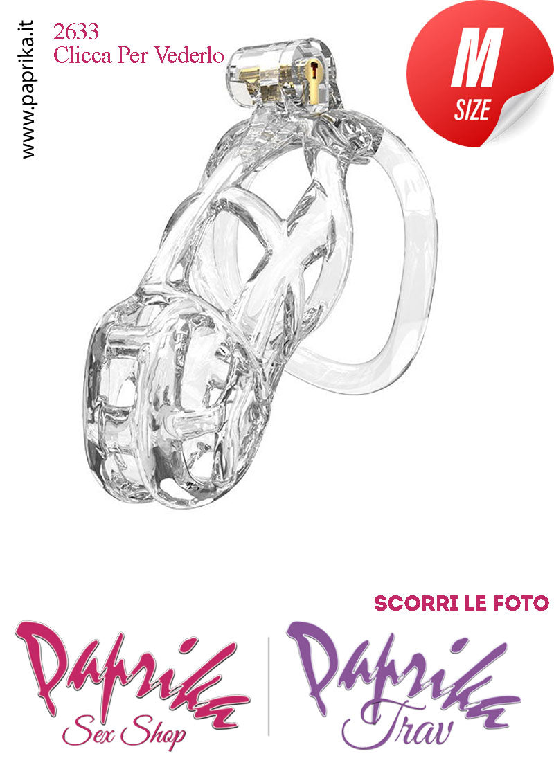 Cintura Di Castità Maschile Medium PC11 Chastity Cage Abs Apertura 5 Anelli