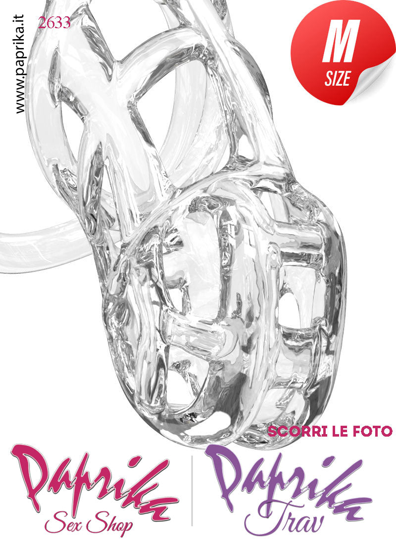 Cintura Di Castità Maschile Medium PC11 Chastity Cage Abs Apertura 5 Anelli