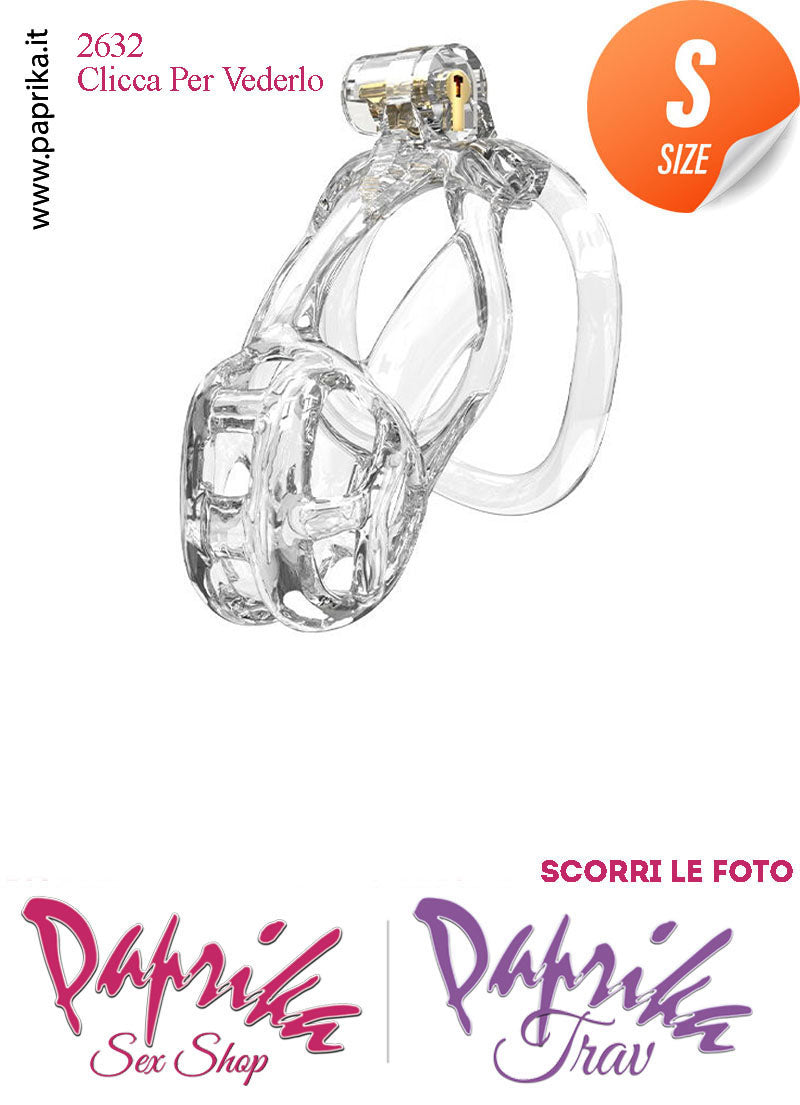 Cintura Di Castità Maschile Small PC11 Chastity Cage Abs Apertura 5 Anelli