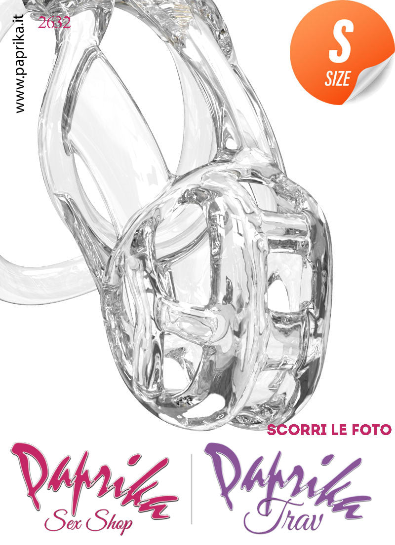 Cintura Di Castità Maschile Small PC11 Chastity Cage Abs Apertura 5 Anelli