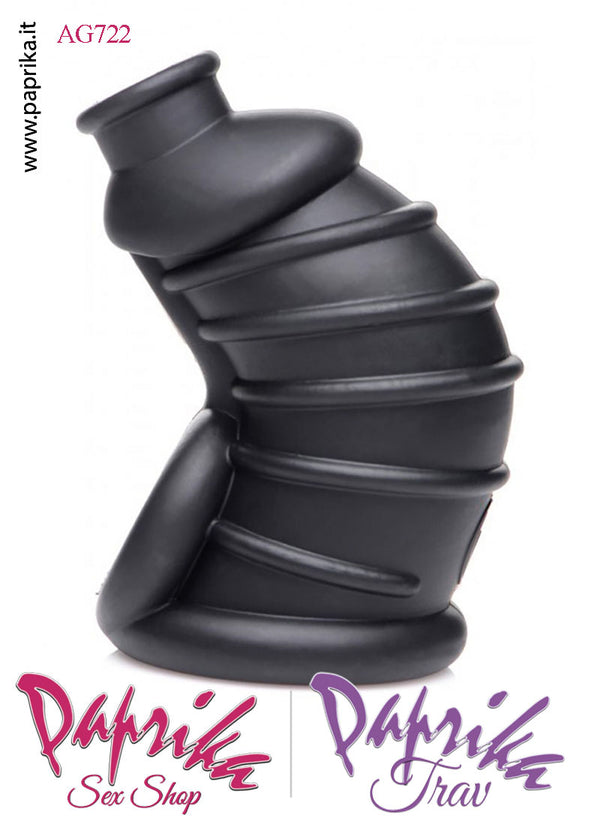 Cintura Di Castità Maschile Silicone Chastity Cage Foro Testicoli