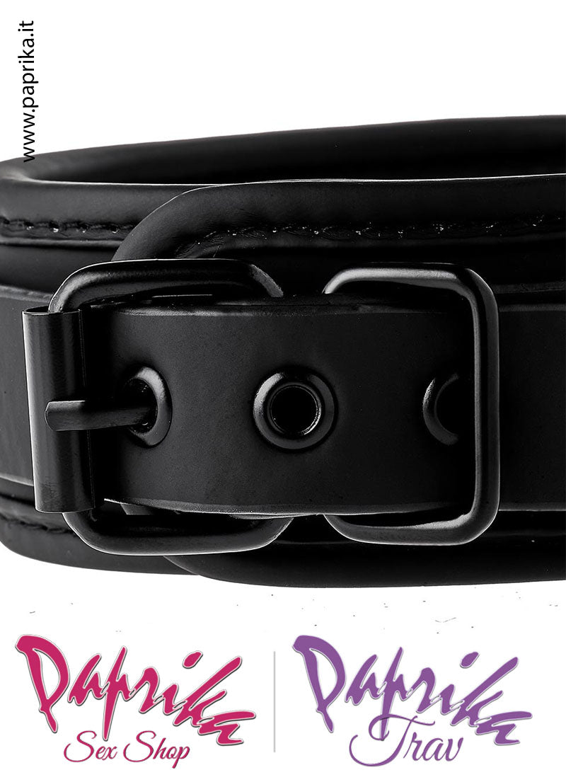 Collare Alto Neoprene Anello Centrale Guinzaglio Catena Lunga