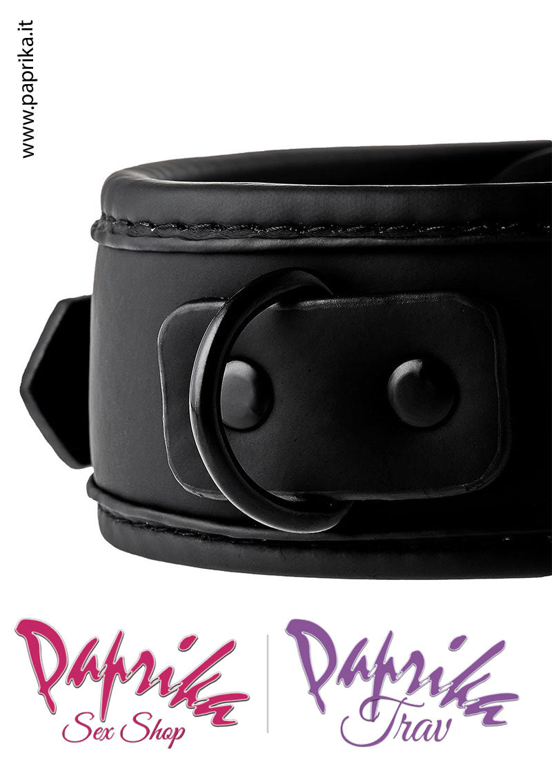 Collare Alto Neoprene Anello Centrale Guinzaglio Catena Lunga