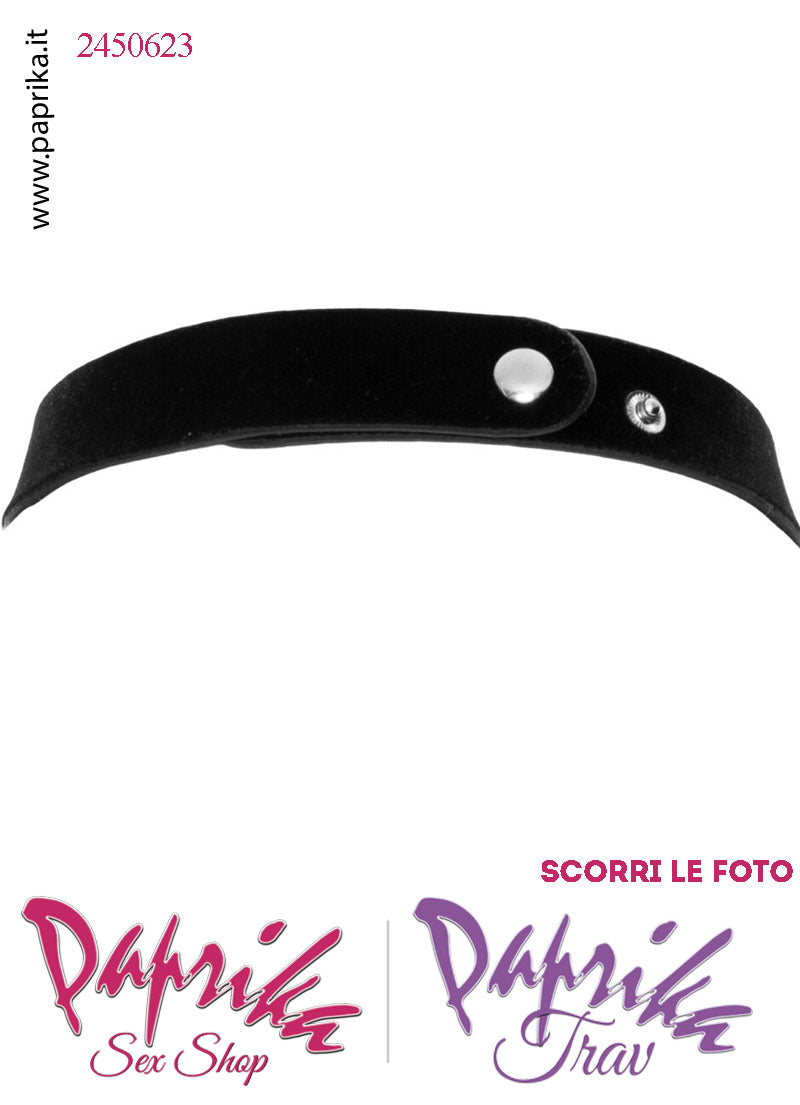 Collarino Morbido Altezza 22 mm Cuore Metallo Regolazione 4 Automatici Posteriori