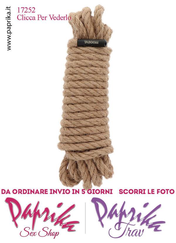 Corda Bondage Shibari Canapa Colore Naturale 5 Metri Ø 7 mm