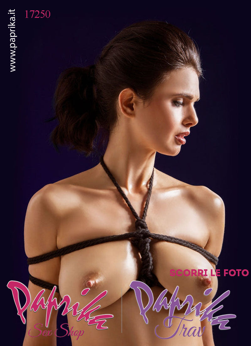 Corda Bondage Shibari Sintetica Morbida Delicata Nera 5 Metri Ø 7 mm