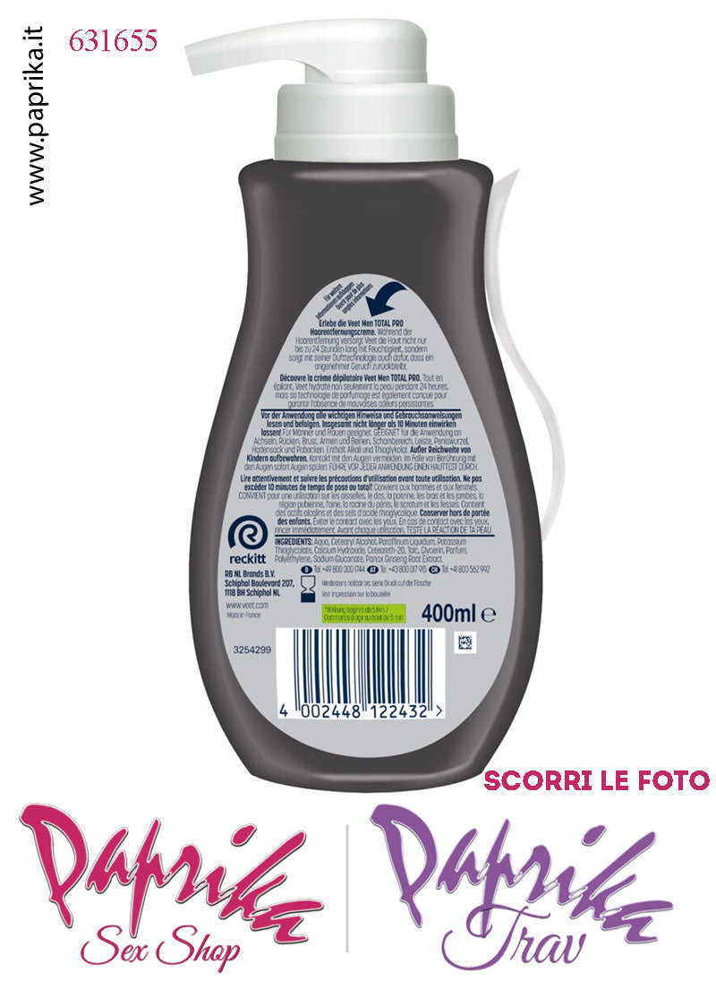 Crema Depilatoria Trav Corpo Gambe Rapida Accurata Spatola Dispenser 400 ml