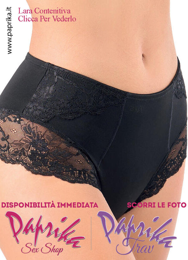 Culottes Contenitiva Guaina Sexy Chiusa Lycra Pizzo Superiore Elastici Alti