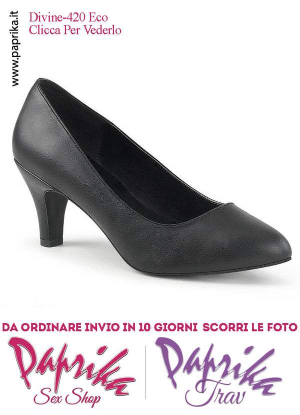 Décolleté Scarpe Sexy SimilPelle Opaca Tacco 7.6