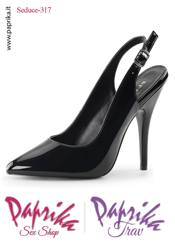 Décolleté Sexy Vernice Tacco 12.7 Senza Zeppa Aperta Dietro