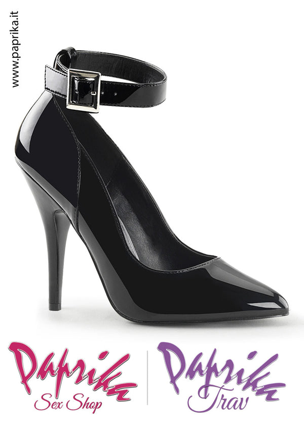 Décolleté Sexy Vernice Tacco 12.7 Cinturino Largo Senza Zeppa