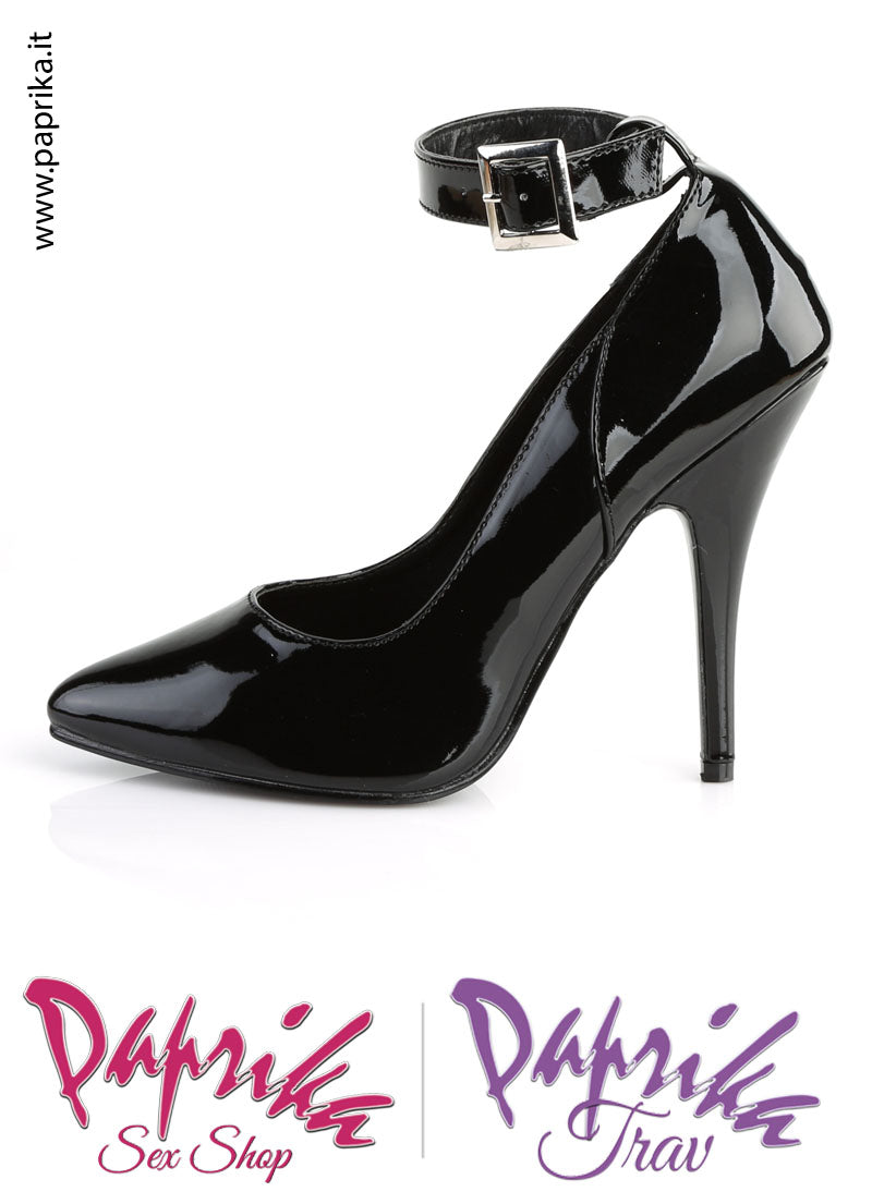 Décolleté Sexy Vernice Tacco 12.7 Cinturino Largo Senza Zeppa