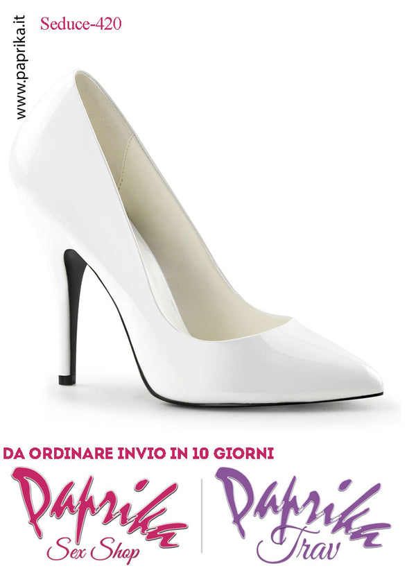 Décolleté Sexy Vernice Lucida Tacco 12.7 Spillo Senza Zeppa Scollatura Rotonda