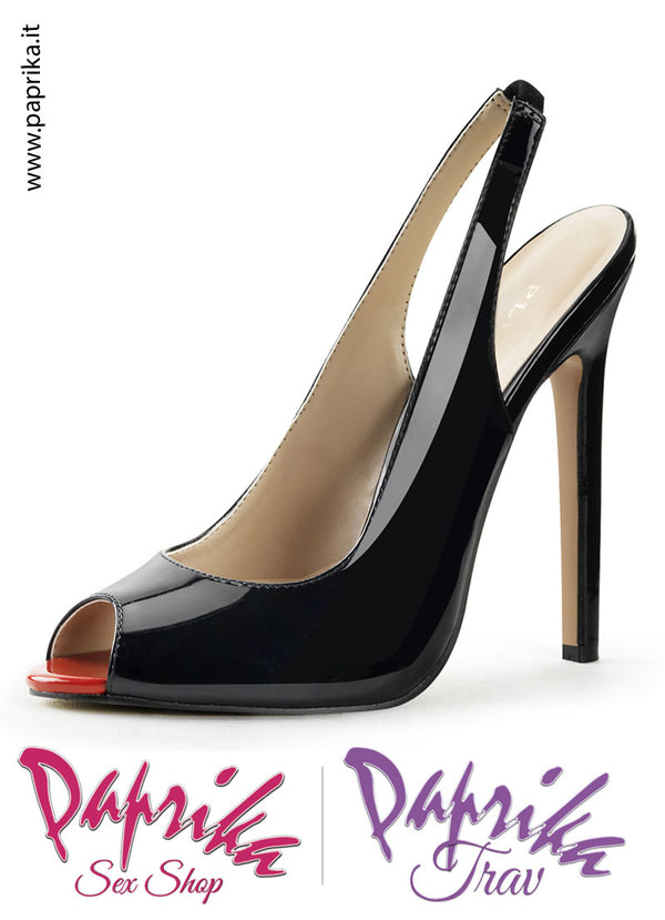 Décolleté Sexy Vernice Bicolore Tacco 12.7 Punta Aperta